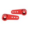 DiGiYes 2 Pack Metal 25T Servo Horn M3 Threads Steering Arm Compatible with RC Models/Car Truck Buggy (Red) view 2