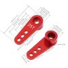 DiGiYes 2 Pack Metal 25T Servo Horn M3 Threads Steering Arm Compatible with RC Models/Car Truck Buggy (Red) view 3