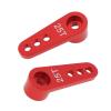 DiGiYes 2 Pack Metal 25T Servo Horn M3 Threads Steering Arm Compatible with RC Models/Car Truck Buggy (Red) view 4