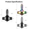 CHEETOP Exquisite Metal Spinning Top, Nicely Machined Stainless Steel Fidget Toy, Perfect Balance Spin Time for Over 9 Mins, Waste Time Efficiently, Easy to Work (Large, 3PCS Black+Silver+Iridescent) view 2