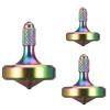 Exquisite Metal Spinning Top, Nicely Machined Stainless Steel Fidget Toy, Perfect Balance Spin Time for Over 8 Mins, Waste Time Efficiently, Easy to Work (Iridescent, 3PCS Large+Medium+Small) view 1