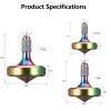 Exquisite Metal Spinning Top, Nicely Machined Stainless Steel Fidget Toy, Perfect Balance Spin Time for Over 8 Mins, Waste Time Efficiently, Easy to Work (Iridescent, 3PCS Large+Medium+Small) view 2