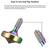 Exquisite Metal Spinning Top, Nicely Machined Stainless Steel Fidget Toy, Perfect Balance Spin Time for Over 8 Mins, Waste Time Efficiently, Easy to Work (Iridescent, 3PCS Large+Medium+Small) view 4