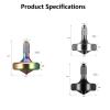 CHEETOP Exquisite Metal Spinning Top, Nicely Machined Stainless Steel Fidget Toy, Perfect Balance Spin Time for Over 9 Mins, Waste Time Efficiently, Easy to Work (Small, 3PCS Black+Silver+Iridescent) view 2