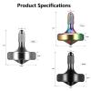 Exquisite Metal Spinning Top, Nicely Machined Stainless Steel Fidget Toy, Perfect Balance Spin Time for Over 9 Mins, Waste Time Efficiently, Easy to Work (Medium, 3PCS Black+Silver+Iridescent) view 2