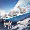 10 PCS Arctic Animals Figures, Polar Animals Figurines for Diorama School Project, Arctic Tundra Animal Toys Set with Polar Bear Deer Arcitc Fox Wolf view 4