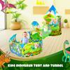 3PC Dinosaur Play Tents for Boys, Kids Play Tent with Ball Pit, Crawl Tunnel, Castle Tent for Toddlers, Baby Dinosaur World Playhouse Toys view 3