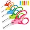 OIIJIOK Kids Scissors,5" Toddler Scissors with Cover,Student Blunt Tip Scissors with Comfort Grip,Safety for School Craft Cutting Paper(5 Pack) view 1
