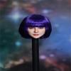 1/6 Scale Female Head Sculpt,European Girl Suntan Skin Planted Hair Head Carved Carving for 12inch Female PH TBL JO Action Figure Collection (Purple Hair) view 1