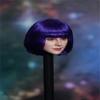 1/6 Scale Female Head Sculpt,European Girl Suntan Skin Planted Hair Head Carved Carving for 12inch Female PH TBL JO Action Figure Collection (Purple Hair) view 3