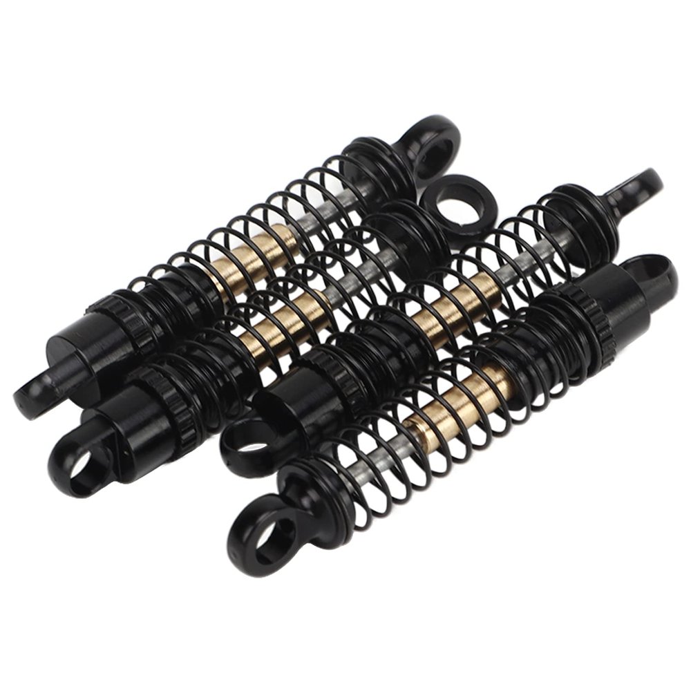 4pcs RC Shock Absorber Set RC Dampers 43mm Aluminum Threaded Shock Absorbor for SCX24 1/24 Crawler (Black)