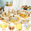 MGZTTHW Gold Paper Crowns, 35pcs Diy Birthday King Crowns Craft to Decorate, Paper Prince Princess Crown Hats for Back to School Classroom view 2