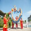 OLOTU Dance Lion 7.9m (25.9 Ft) Dragon Dance with Led Light Chinese New Year Silk Dragon Outdoor Sports Dragon Fitness Ribbon for 8 Play Perfect Lifelike view 2