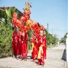 OLOTU Dance Lion 7.9m (25.9 Ft) Dragon Dance with Led Light Chinese New Year Silk Dragon Outdoor Sports Dragon Fitness Ribbon for 8 Play Perfect Lifelike view 3