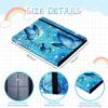 Rossy 4 Pocket Card Binder, 400 Cards Trading Card Binder Holder Card Collection Binder Card Album Double Sided Pockets Card Holder Card Case for Sports Cards,Baseball Card,Blue Butterfly view 2