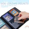 Rossy 4 Pocket Card Binder, 400 Cards Trading Card Binder Holder Card Collection Binder Card Album Double Sided Pockets Card Holder Card Case for Sports Cards,Baseball Card,Blue Butterfly view 3