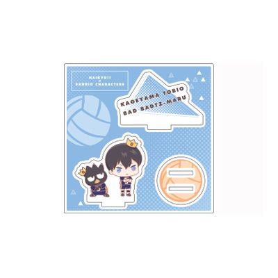 A3 Haikyu!!x Sanrio Characters 02 KAF-HIKS-02 Tobio Kageyama / Bad Batsumaru [Mini Karai Illustration] Acrylic Figure Plate Within 4.7 x 4.7 inches (120 x 120 mm)