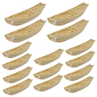 NUOBESTY 15Pcs Miniature Boat Resin Fishing Ship Model for Fairy Garden Accessories, DIY Micro Landscape Decoration, Sand Tray Miniatures, Terrarium & Bonsai Ornament
