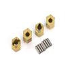 Traxxas 9750X TRX-4M Wheel Hubs 7mm Hex Brass 1 Gram Each (4) Axle Pins (8) view 1