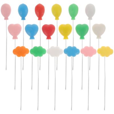TOYANDONA 24pcs Miniature Balloon for Dollhouse Decoration Landscape Ornaments and Cake Toppers Includes Cloud and Heart Shapes Each Random Colors