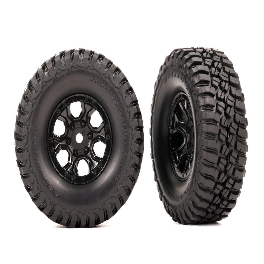 Traxxas 9774 Tires & Wheels, Black 1.0' Wheels BFGoodrich Mud-Terrain Tires (2)