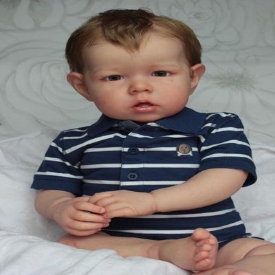 Anano Baby Reborn Dolls That Look Real Boy 20 Inch Reborn Toddler Dolls Alive Silicone Babies Straight Legs Soft Hair