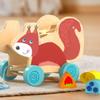 HABA Pulling Squirrel Wooden Shape Sorter and Pull Toy view 2