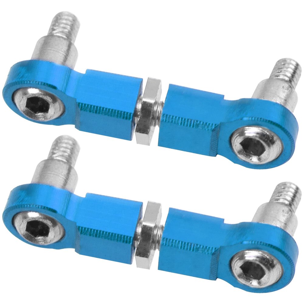 2Pcs Vgoohobby Aluminum Rear Link Rod Adjustable Ball Joint Rod Compatible with Wltoys K969 K979 K989 K999 P929 P939 1/28 RC Car Upgrades Parts (Blue)