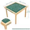 MJTABLE Mahjong Folding Table with Drawers,Wood Square 4 Player Domino Card Game Table with Green Felt and Cup Holders for Table, Board Game, Camping view 3