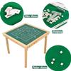 MJTABLE Mahjong Folding Table with Drawers,Wood Square 4 Player Domino Card Game Table with Green Felt and Cup Holders for Table, Board Game, Camping view 4