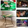 Mahjong Table Foldable, 4-Player Card Game Table with Green Felt and Cup Holders, Mahjong Table for Playing Mahjong, Pokers, Dominoes, Jigsaw Puzzles, Board Game view 4