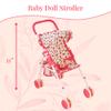 Deluxe Baby Doll Stroller and Crib Furniture Playset, Multi Baby Doll Accessories Set for 18" Dolls, Includes Doll Stroller Swing and Doll Bed Pretend Play for All Dolls - Floral view 3