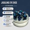 Sage's Portal Jiggling Eye Liquid Core 7-PC Sharp Edge Resin Polyhedral DND Dice Set for Dungeons and Dragons Pathfinder TTRPG (Eye of The Blue Beast) view 2