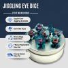 Sage's Portal Jiggling Eye Liquid Core 7-PC Sharp Edge Resin Polyhedral DND Dice Set for Dungeons and Dragons Pathfinder TTRPG (Eye of The Wild Beast) view 2