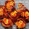 Sage's Portal Jiggling Eye Liquid Core 7-PC Sharp Edge Resin Polyhedral DND Dice Set (Eye of The Red Serpent) view 4