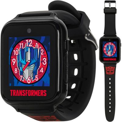 Transformers Kids Smart Watch with Selfie Camera, 10 Changeable Watch Faces, Pedometer, Playable Games, and More - Fun and Functional Wearable Tech for Boys and Girls