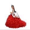 A&C Quinceaeras and More Last Doll Sweet Sixteen Doll Muneca para Quinceanera white red Charro dress Muneca Charra view 1