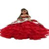 A&C Quinceaeras and More Last Doll Sweet Sixteen Doll Muneca para Quinceanera white red Charro dress Muneca Charra view 2