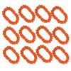 blinkee 12 Pack Tropical Ponkan Luau Lei Necklaces Orange - 36" Non-Lit Hawaiian Flower Garland, Perfect for Parties and Celebrations view 1