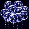 10 PACKS LED Bobo Balloons, Clear Light Up Balloons,Helium Glow Bubble Balloons with String Lights for Party Birthday Wedding Quinceanera Decorations (Cold White) view 1