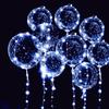 10 PACKS LED Bobo Balloons, Clear Light Up Balloons,Helium Glow Bubble Balloons with String Lights for Party Birthday Wedding Quinceanera Decorations (Cold White) view 2