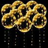 10 PACKS LED Bobo Balloons, Clear Light Up Balloons Helium,String Lights for Party Birthday Wedding Quinceanera Decorations (Warm White) view 1