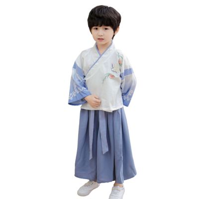 2-Piece Set Kindergarten Performance Chinese Traditional Tang Suits Three-Character Scripture Hanfu for Kids