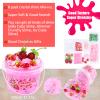 Crystal Slime, Pink Strawberry Jelly Cube Glimmer Crunchy Clear Slime with 8 Add-ins, Idea Stress Relief Toy, Kids Party Favor, Birthday Easter Christmas New Year Gift for Girls & Boys Age 6 7 8 9 10+ view 2