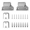 Retractable Baby Gate Replacement Parts Kit, Pet Gate Full Set Wall Mounting Hardware with Brackets Anchors and Screws(Grey) view 1