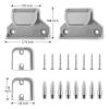 Retractable Baby Gate Replacement Parts Kit, Pet Gate Full Set Wall Mounting Hardware with Brackets Anchors and Screws(Grey) view 3