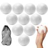 10 PCS Toddler & Little Kids Replacement T Ball Baseball Balls, Plastic Baseballs with Mesh Bag, 3.5-inch Oversized Tballs for Little Tikes Totsports T-Ball Set view 1