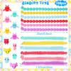 Chivao 100 Pack Bulk Stretchy String Fidget Toys Animal Sensory Toys for Kids and Adults Colorful Fidget Worm Stress Anxiety Relieve Goodie Bag Fillers Classroom Prizes Birthday Gifts (Cute Style) view 2