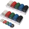 IXIGER Poker Chips Set(200pcs),Poker Chips with Denominations,Plastic Learning Counters Disks and Learning Math Counting Chips, 2PCS Counter chip Holder Game Night Party Supplies view 1