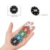 IXIGER Poker Chips Set(200pcs),Poker Chips with Denominations,Plastic Learning Counters Disks and Learning Math Counting Chips, 2PCS Counter chip Holder Game Night Party Supplies view 2